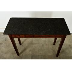 French Oak Patisserie Table with Marble Top - 3856227