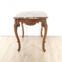 French Oak R gence Period Center Table with Marble Top early 18th century - 3936421