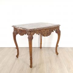 French Oak R gence Period Center Table with Marble Top early 18th century - 3936423