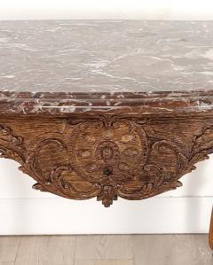 French Oak R gence Period Center Table with Marble Top early 18th century - 3936426