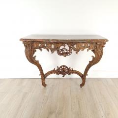 French Oak R gence Period Marble Topped Console early 18th century Restored - 3937390