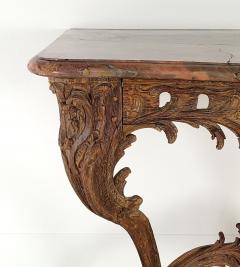 French Oak R gence Period Marble Topped Console early 18th century Restored - 3937393