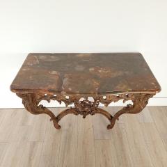 French Oak R gence Period Marble Topped Console early 18th century Restored - 3937396