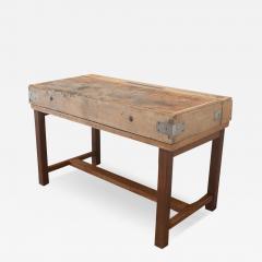 French Oak and Pine Butcher Block Table - 3547032