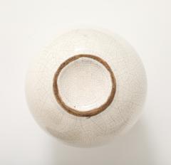 French Off White Crackle Vase 1930 40s - 4662933