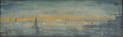 French Oil Painting of a Seascape c 1900 - 4727520