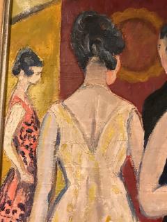 French Oil on Canvas by Rene Mendes of the Ballroom - 3002922