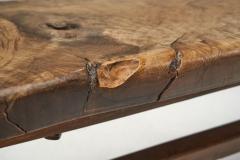 French Olive Wood Bench France 1970s - 3061720