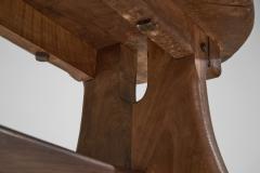 French Olive Wood Bench France 1970s - 3061723