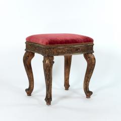 French Paint and parcel gilt upholstered stool French circa 1850  - 2978057
