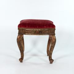 French Paint and parcel gilt upholstered stool French circa 1850  - 2978060