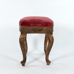 French Paint and parcel gilt upholstered stool French circa 1850  - 2978062