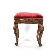 French Paint and parcel gilt upholstered stool French circa 1850  - 2978066