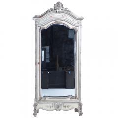 French Painted Walnut Single Door Armoire C 1880 - 4735781