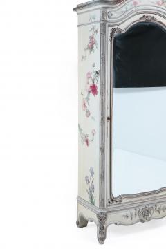 French Painted Walnut Single Door Armoire C 1880 - 4735783