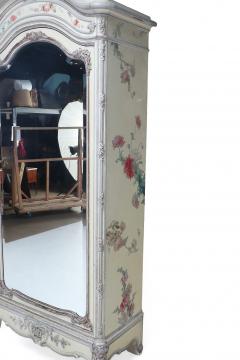 French Painted Walnut Single Door Armoire C 1880 - 4735784