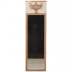 French Painted and Gilt Narrow Mirror Late 19th C  - 4641125