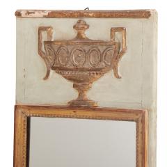 French Painted and Gilt Narrow Mirror Late 19th C  - 4641126