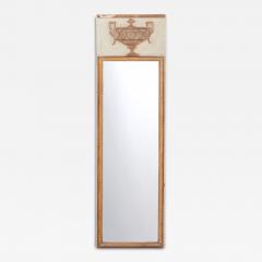 French Painted and Gilt Narrow Mirror Late 19th C  - 4642392