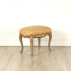 French Painted and Gilt Upholstered Stool 19th century - 4085981