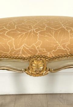 French Painted and Gilt Upholstered Stool 19th century - 4085984