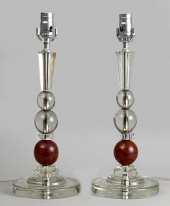 French Pair Art Deco Lamps Circa 1920 - 115561