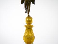 French Pair Empire Dore Bronze Winged Putti Candelabras - 3122979