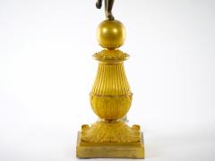 French Pair Empire Dore Bronze Winged Putti Candelabras - 3122980