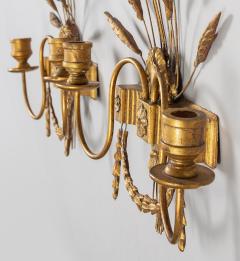 French Pair Gilded Wall Sconces - 1826766