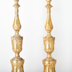 French Pair of 18th Century Gilt Candlesticks - 4306717