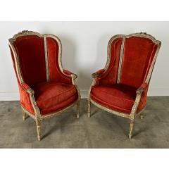 French Pair of 18th Century Louis XVI Bergere - 3935032