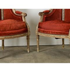 French Pair of 18th Century Louis XVI Bergere - 3935040