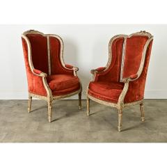 French Pair of 18th Century Louis XVI Bergere - 3935184