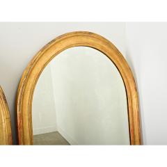 French Pair of 19th Century Arched Gilt Mirrors - 4375081