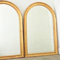 French Pair of 19th Century Arched Gilt Mirrors - 4375098
