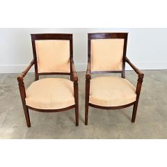 French Pair of 19th Century Directoire Fauteuils - 4589722