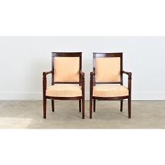 French Pair of 19th Century Directoire Fauteuils - 4589724