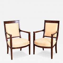 French Pair of 19th Century Directoire Fauteuils - 4596051