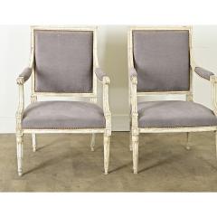 French Pair of 19th Century Louis XVI Fauteuils - 3877217