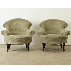 French Pair of 19th Century Napoleon III Club Chairs - 4097305