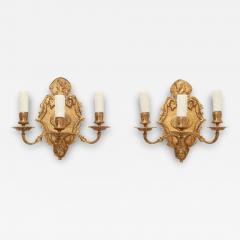 French Pair of Brass Sconces - 3546756