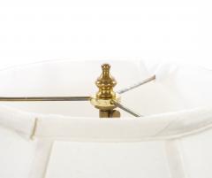 French Pair of Gilt Bronze Louis XVI Style Three Light Candelabra Table Lamps - 4796186