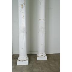 French Pair of Massive Painted Columns - 3877264