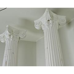 French Pair of Massive Painted Columns - 3877381