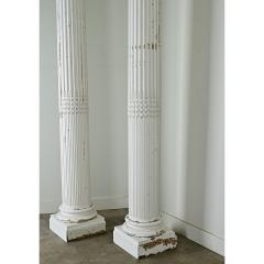 French Pair of Massive Painted Columns - 3877427