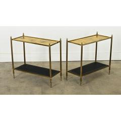 French Pair of Mid Century Gilt Glass Etageres - 3964334