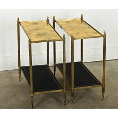 French Pair of Mid Century Gilt Glass Etageres - 3964363