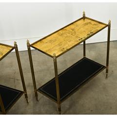 French Pair of Mid Century Gilt Glass Etageres - 3964410