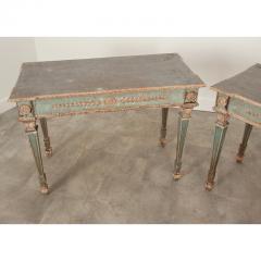 French Pair of Painted Louis XVI Style Consoles - 2805928