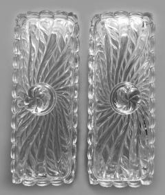 French Pair of Saint Louis Glass Butter Boxes - 1742206